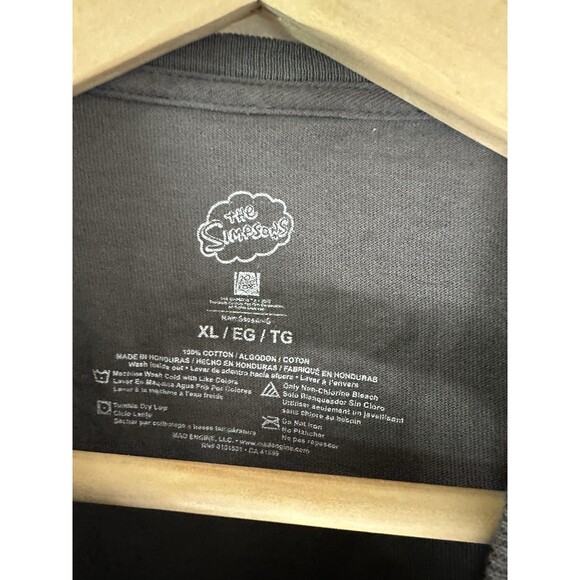 The Simpsons Graphic Shirt Women’s Size XLarge Gray Short Sleeve Cropped - Picture 2 of 3